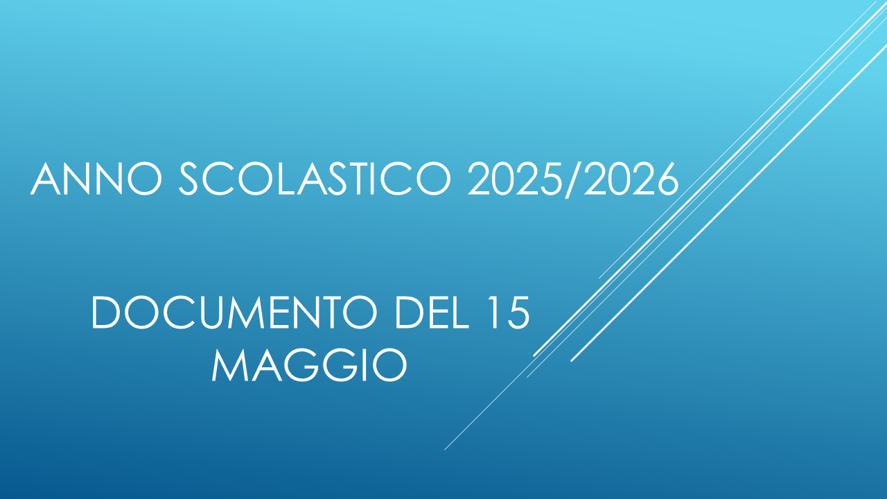 Documento 15 maggio a.s. 2025/2026
